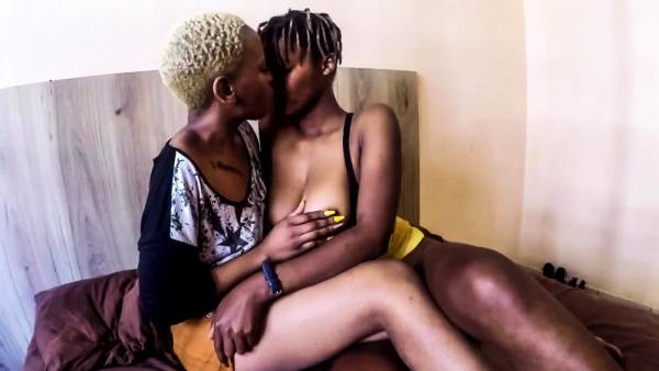 Black Lesbian Girlfriends Fingering on ebonyporntube.net