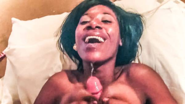 African black babe so happy for big cock and getting facial on ebonyporntube.net
