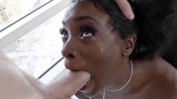 Thin ebony white fucked in the ass and soaked with jizz on face on ebonyporntube.net