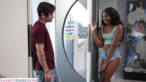 Ebony teen takes proper white inches for a few wild spins on ebonyporntube.net