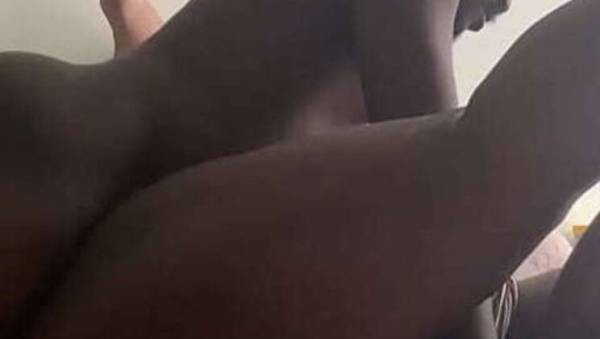 Ebony MILF's rough creampie filled with deep cum on ebonyporntube.net