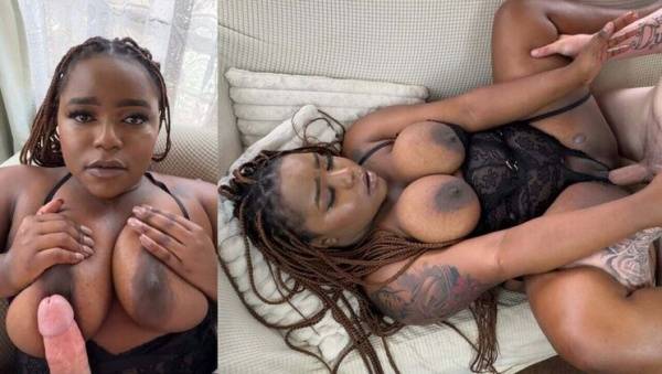 Busty Ebony Wife Takes White Husband's Hard Cock in Passionate Missionary Creampie - South Africa on ebonyporntube.net