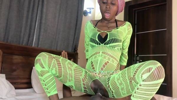 Petite Ebony Vera Riding The Long Black Cock And Spreading Her Juicy Wet Pink Pussy on ebonyporntube.net