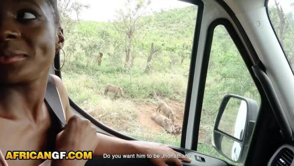 Ebony Girl Deep Throats White Cock After Wild Safari Date - Rough Interracial Fuck on ebonyporntube.net