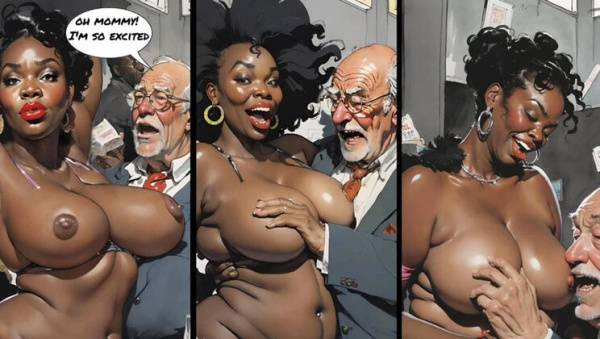 Ebony Mistress Dominates Rich Old Cuckold - Hot Cartoon Sex Animation on ebonyporntube.net