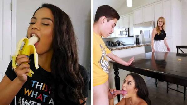 Hot Ebony Teen Maya Bijou Fucks Her Big Dick Stepbrother Juan El Caballo Loco on ebonyporntube.net